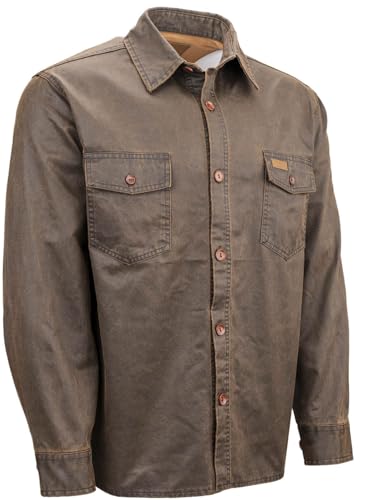 Outback Trading Men's Arkansas Durable Rugged Water-Resistant Buttoned Canyonland Shirt Jacket with Adjustable Cuffs3