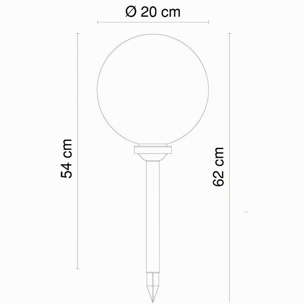 etc-shop 4er Set LED Solarleuchte Gartenleuchte Außenleuchte Kugelform Beleuchtung Lampe