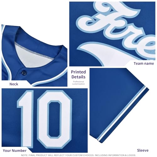 KXK Custom Baseball Jersey Personalized Stitched Full Button Down Team Uniform with Name Number for Men Women Youth Kids miniatura 4