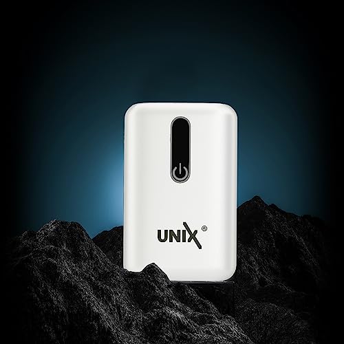 Image of UNIX UX-1515 10000mAh Power Bank | 35W PD Fast Charging | Compact Li-Polymer Battery with Digital Display & Built-in 4-in-1 Cables | Type-C, Lighting, USB-A Compatible for Android & iOS - White