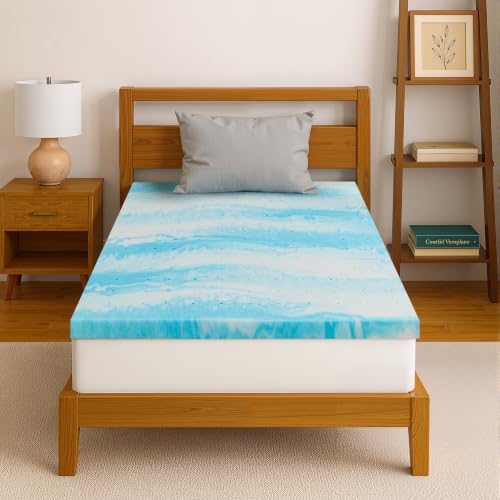 Memory Foam Mattress Topper Twin - 2 Inch Gel...