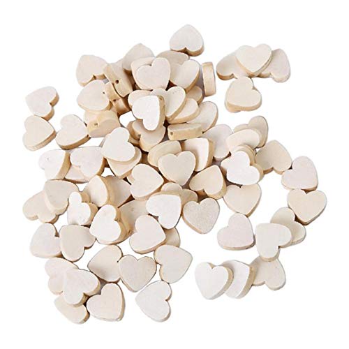 P Prettyia 50 unidades Cuentas de Madera de Corazon Espaciadoras para DIY/Abalorios para Fabricacion de Joya de Fantasia Pulsera Collar Brazalete Cover
