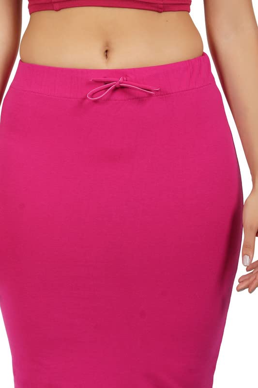 Image of Lycra Blend Cotton Saree Shapewear Petticoat for Women and Girls, Skirts Shapewear Dress for Saree