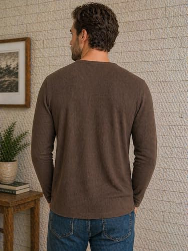 Image of FN3 Men's Premium Waffle Knit Henley Tshirt for Men