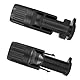 6 Paar Solarpanel Anschlusskappen, Solar Panel Connection Caps, Solar Stecker Staubstecker, MC4 Schützen Solarstecker Staubstecker, Solarkabel Endkappe mit Stecker und Buchse (Schwarz)