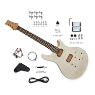 Guitar Parts: Mahogany body, neck & rosewood fretboard. Specs: 22 fret, 24.75 inch scale. DIY Option: For personalized guitar. Style: PRS HH pickups style set. Accessories: Tuning machines, bridge, strings, pickups etc.