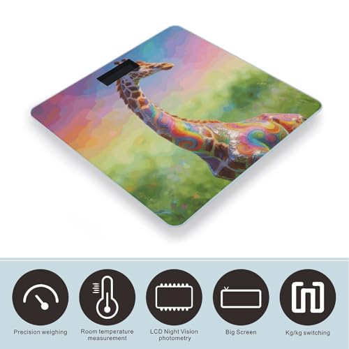 Báscula digital de baño artística colorida con alta precisión miniatura 3