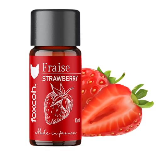 FoxCoh, Fraise 10ml, Concentré de parfum - Diffusion, Cosmétique, Massage, Bain aromatique - DIY...