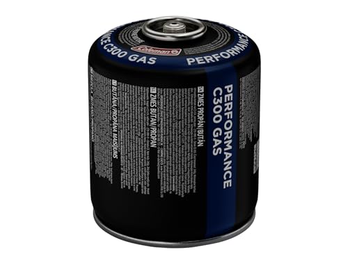 Coleman C300 Performance Gaskartusche, Ventilkartusche mit Schraubventil, geeignet für Campingkocher, Campinggrills oder Lampen, 230g leistungsstarkes Butan/Propan Gemisch, Einsatz bis zum