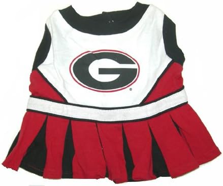Georgia Bulldogs Dog Cheer Leading Dress & Leash Set Size SM