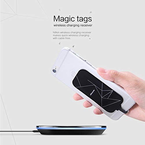 Image of Nillkin Magic Tag for Apple iPhone 5 / 5S / 6 /7 / 8 Converts Them for Qi Enabled Wireless Charging Lightning Port Short Version Charge Receiver Black Color