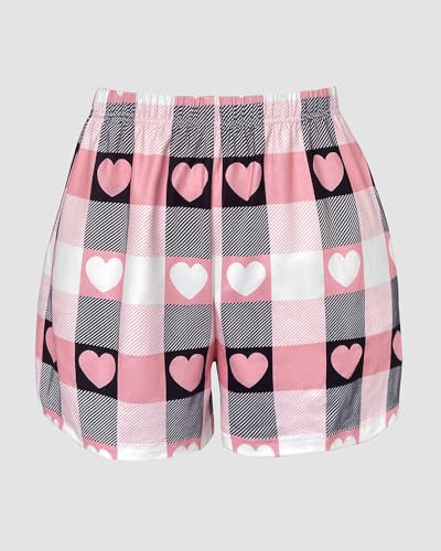 Image of CHICME Pajamas Set for Women 2 Piece Pjs Lounge Set Soft Short Sleeve Tops and Sleep Shorts with Pocket