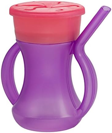 3 Evriholder 2-in-1 Sippy Snacky Cups Built-In Straw Handles BPA-Free, Ages 1+ Pink/Purple