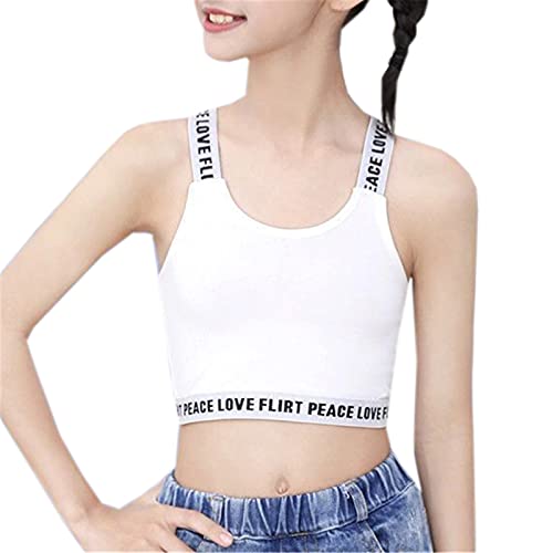 Betusline Girls' 2 Pack Lightweight Active Sports Bras, 3-13 Years2