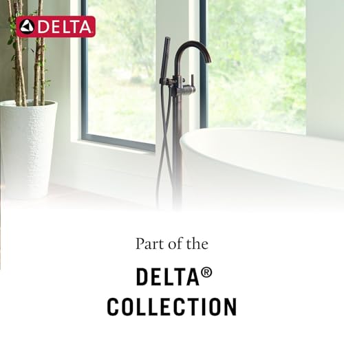 Delta Faucet Trinsic Floor-Mount Freestanding Tub Filler with Hand Held Shower, Gold Bathtub Faucet, Tub Faucet, Champagne Bronze T4759-CZFL (Valve Not Included) by DELTA - Image 4