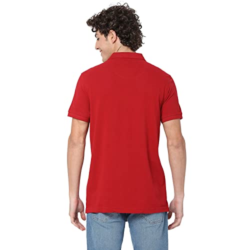 Image of Spykar Men's Cotton Solid Slim Fit T-Shirt