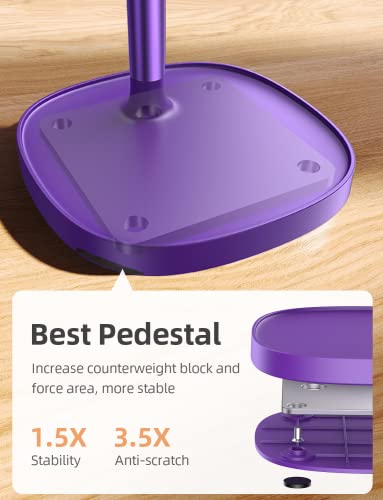 Image of LISEN Cell Phone Stand Adjustable Phone Holer for Desk, Computer Office Desk Accessories for iPhone 16 Holder Women Kitchen Essentials Fits Switch Kindle iPads Tablet 4-10in (Dark Purple)