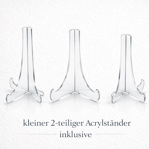 DARO Design Küsten Wandbild Rund Ø 20 cm – Nordsee Motiv mit Möwe und Meer – Maritime Dekoration im Kompass-Stil – Wandaufhängung oder Acrylständer inklusive