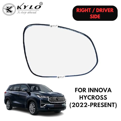 Image of Kylo Innova Hycross (2022-Present) Driver Side (Right Side) Car Side Mirror Glass /Tukdi /Sub Mirror Plate