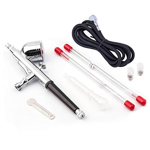 Fengda Pistóla de aerógrafo Kit FE-130K con Aguja/Boquilla de 0,2/0,3/0,5 y Tubo.