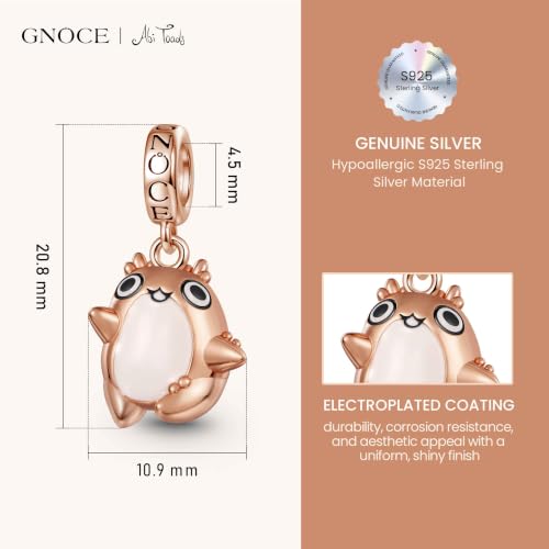 Image of GNOCE Cute Dancing Frog Charm,Abi Toads Hug Bead 925 Sterling Silver /Silver Plated Dangle Charms Fit Bracelets & Necklace, Hand-Finished Keepsake Jewelry Gift for Women Men BBF