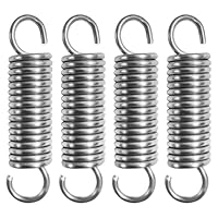 NICAVKIT 4 Stück Edelstahl Zugfedern mit Haken, Spannfeder Zugfeder 60mm freie Länge,Außendurchmesser 15mm,Drahtdurchmesser 2,2mm,Maximale Zugkraft 12KG - 2,2x15x60mm