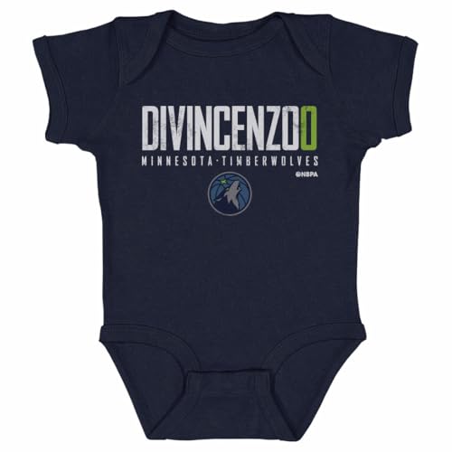 500 LEVEL Donte Divincenzo Minnesota Timberwolves One-Piece Infant Bodysuit - Donte Divincenzo Minnesota Timberwolves Elite WHT (Navy, 18M)