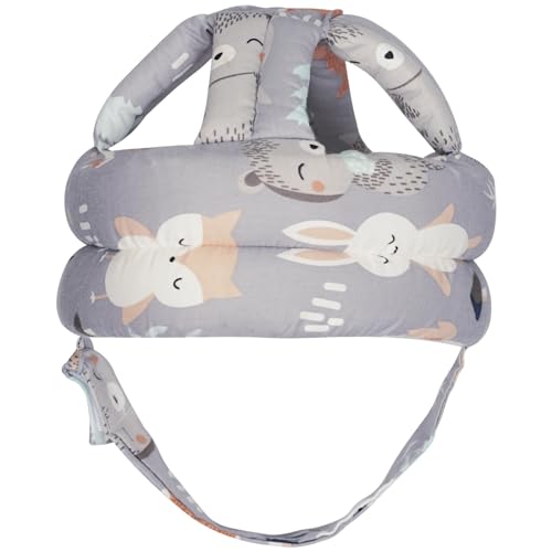 Image of Baby Head Protector Baby Helmet for Crawling Walking, No Bumps Safety Head Adjustable Protective Cap for Walking, Playing (Fox)