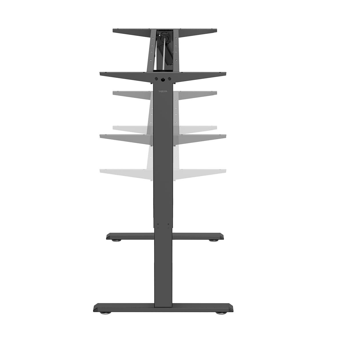 Elektryczna rama biurkowa z regulacją wysokości, 1 silnik, 700-1120 mm, czarna (bez blatu stołu)