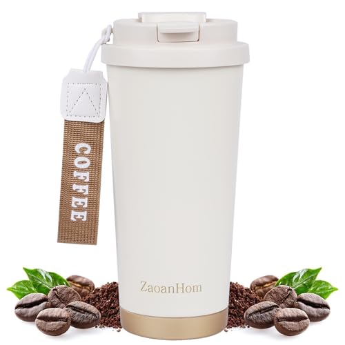 ZaoanHom Insulated Coffee Mug with Ceramic...