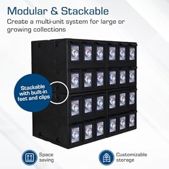 Amazon.co.jp: BCW 6段引出しカードカタログ - ブラック | 積み重ね