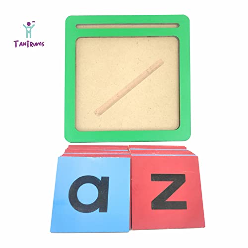 Image of Tantrums Coloured Small Alphabet Sand Paper with Tray | Learning Fun Education Puzzle Learning Aid for Kids (Multicolor Pieces) (Small Alphabets)