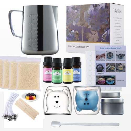 Juego de fabricación de velas de oso para hacer velas usted mismo, kit para hacer velas,kit velas, regalos hechos a mano para personas, regalos únicos para familiares, amigos Cover
