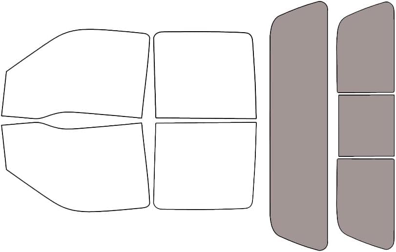 Rvinyl Window Tint Kit Compatible with Ford F-250 2008-2016 (4 Door) - Rear Windshield Precut Kit - 50%