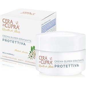Cera di Cupra, Super hydraterende beschermende crème, geeft het gezicht energie en helderheid, maakt de huid elastischer, gemaakt in Italië, dermatologisch getest, 50 ml blikje