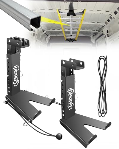 Van Interior Ladder Storage Holder, Sliding Internal Ladder Rack Fit for Van/Trailer/Truck Roof, Securely Stores Ladders in Vehicle