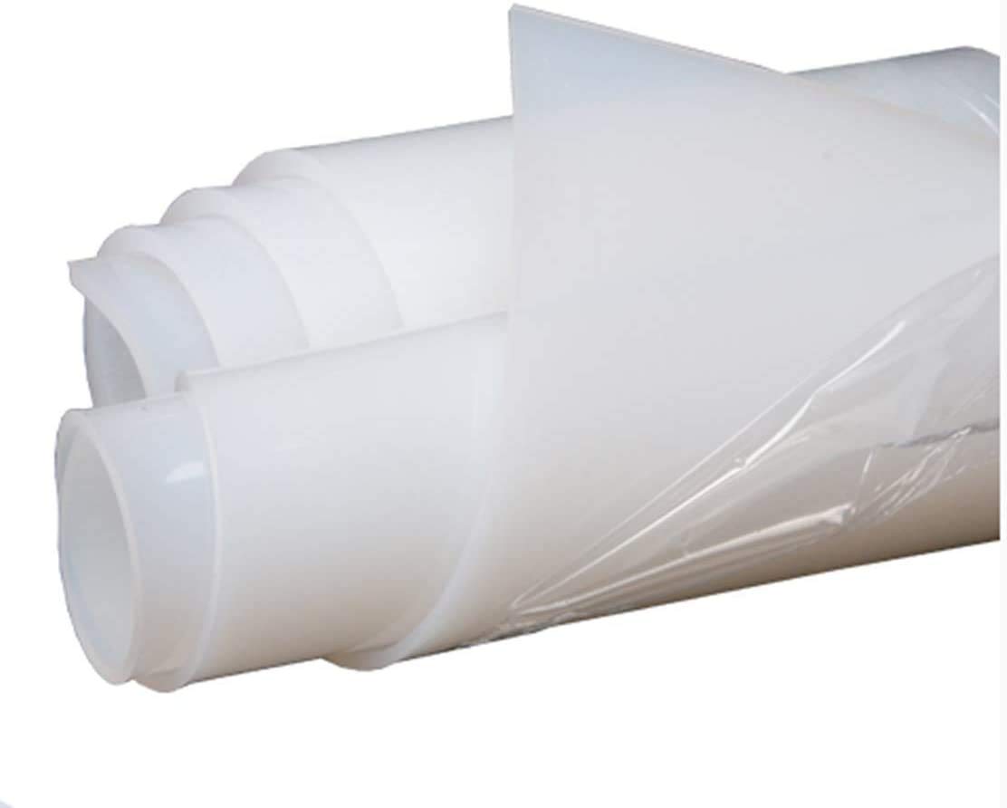 YJINGRUI 1 feuille de caoutchouc de silicone transparent 500 x 500 x 2mm.
