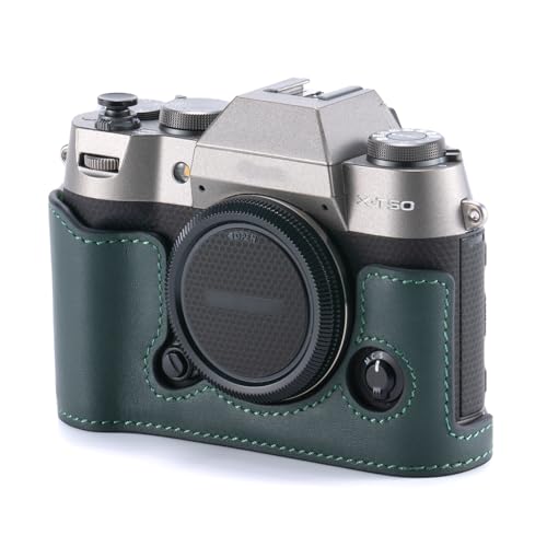 Coque Fujifilm X-T50 Tilta vert cuir anti-rayure accès batterie direct