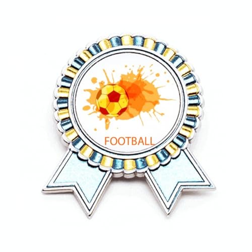 Pin's de football orange pour personnaliser vos vestes de sport en métal