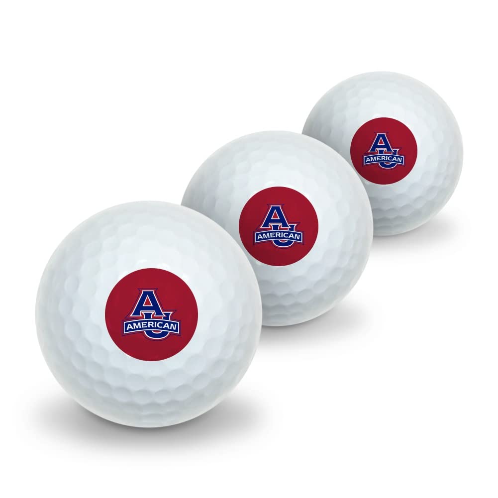 American University Primary Logo Novelty Golf Balls 3 Pack