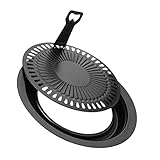 Plaque de cuisson pour barbecue - légère et compacte, facile à transporter, profitez d'un barbecue la cour avec des amis le week-end et les fériés, plaque de cuisson