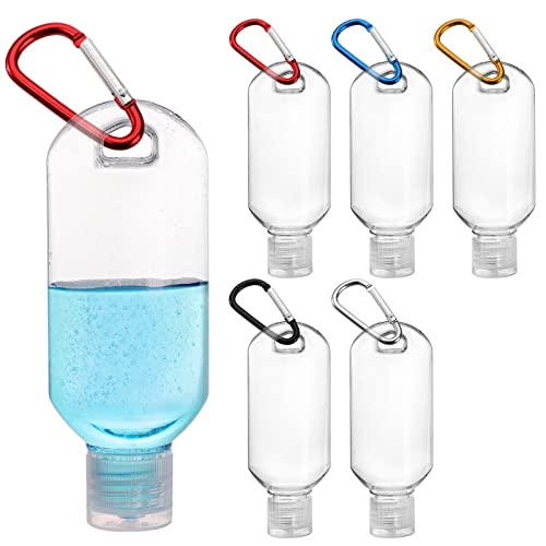 Kingrol 50 Plastic Travel Squeeze Bottles with Keychains, 2 oz Empty Hand Sanitizer Bottles, Portable Liquid Squeeze Containers for Toiletries, Cosmetics - Leak Proof, Refillable2