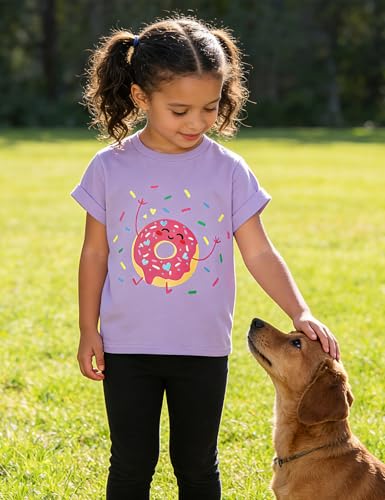 Image of Toddler Girls Clothes T-Shirt Short Sleeve Graphic Tee Cartoon Dinosaur 2-6T Girl Shirt Summer