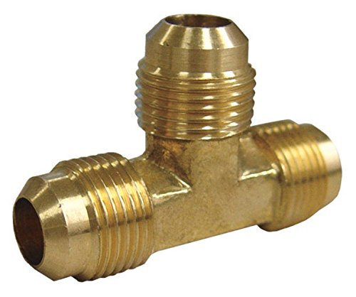 Jmf Flare Tee 5/8 " Flare X 5/8 " Flare X 1/2 " Yellow Brass Lead Free