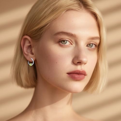 925 Sterling Silver Baseball/Football/Basketball/Volleyball Earrings Ball Hoop Earrings Cool Sports Earrings Jewelry Gifts for Women Girls Sensitive Ears3