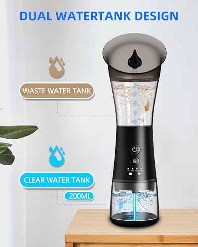 Ear Wax Removal, VINIPO Ear Cleaner Ear Wax Remover Electric Rechargeable Ear Wax Removal Kit Ear Irrigation System with Cleaning and Sewage Tank and 4 Clean Mode Ear Flushing Kit - Black