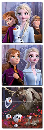 Image of Frank Disney Frozen II First Puzzles - A Set of 3 Jigsaw Puzzle for Kids Above 3+ Years - Fun & Challenging Brain Booster Games - for Focus and Memory - 13706