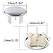 4 Pack Sink Overflow Covers Bathroom Kitchen Basin Trim Single Layer Ring Round Hole Caps Insert Spares for Home Shopping Malls Kitchen Bathroom Silver Tone