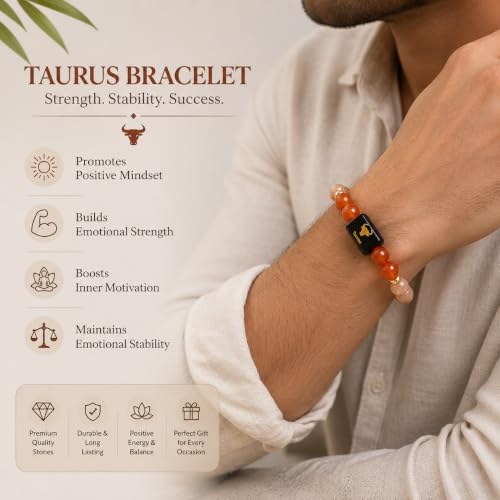 Spiry Taurus Zodiac Bracelet for Men & Women - Image 6