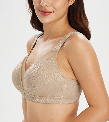 Image of Lemorosy Comfortable and Double Support Bra (34DD, Toffee)